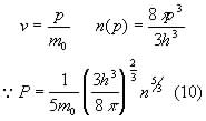 presure for a non relativistic gas