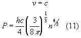 pressure of a fully relativistic gas